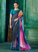 Crepe Multi Colour Casual Wear Printed Saree